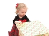 Little Girl with Christmas Present