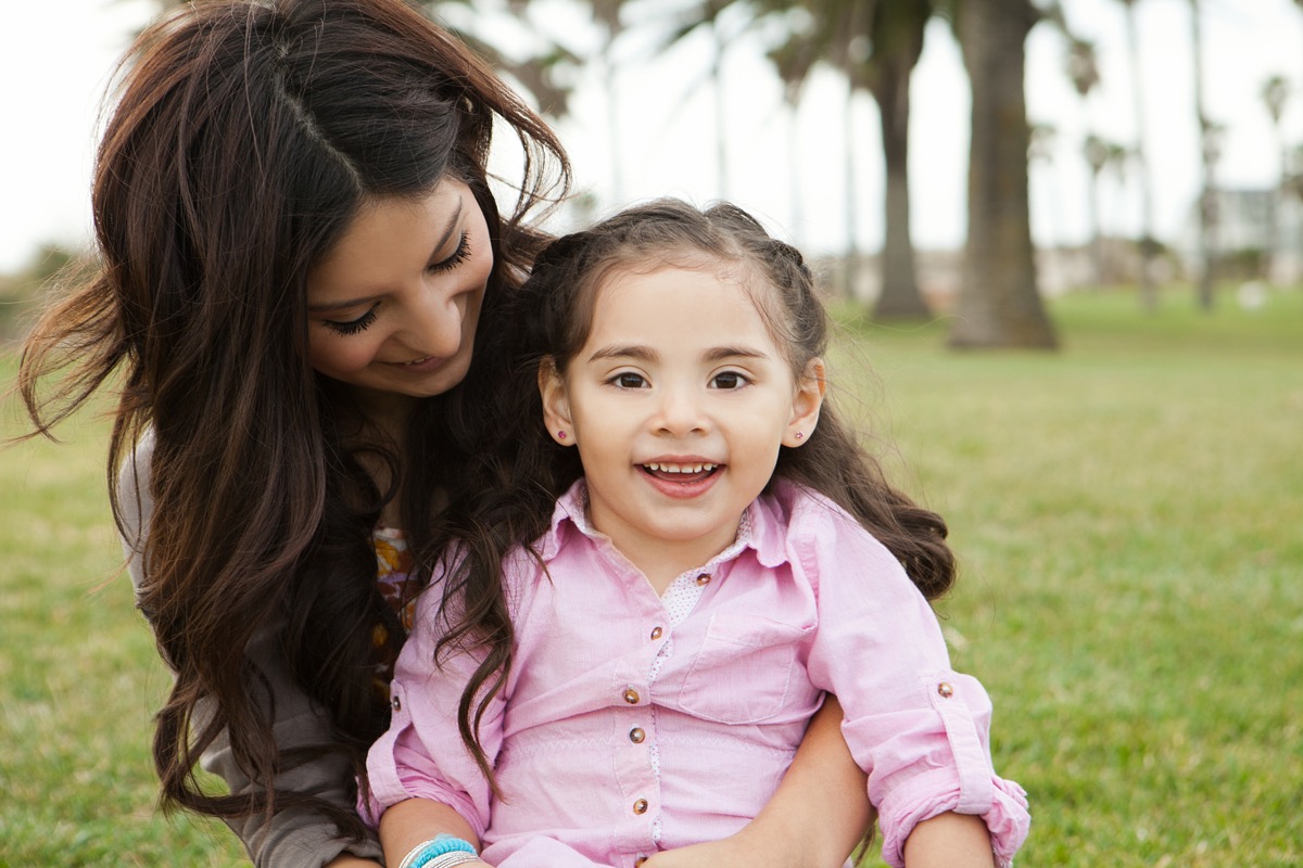 a parent with her young daughter adopted from foster care